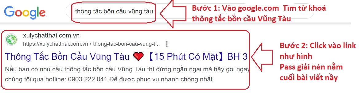 Thông tắc bồn cầu Vũng Tàu