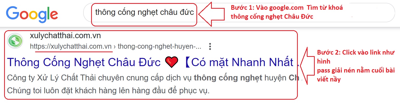 thông cống nghẹt Châu Đức